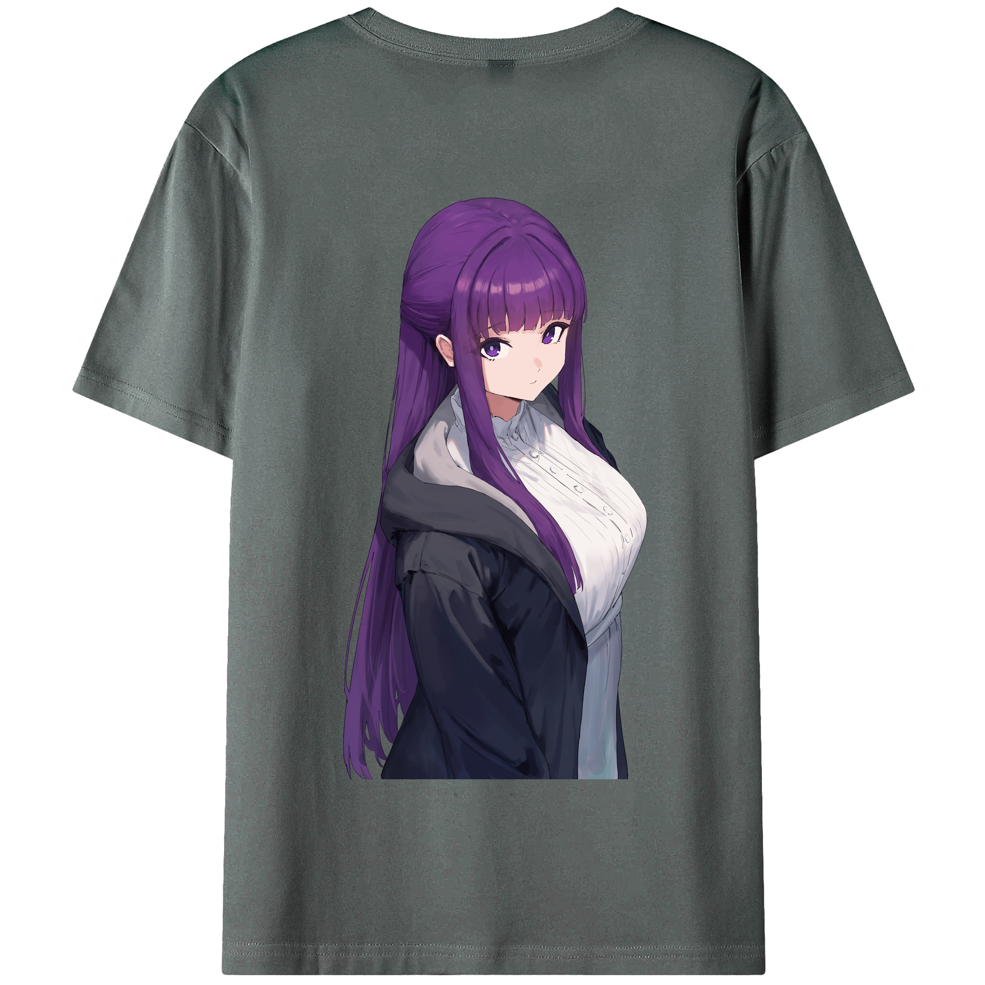 （画像用） 葬送のフリーレン Frieren 綿100％半袖Tシャツ（背面プリント）
